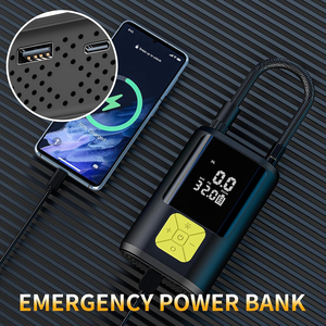Inflador de Neumáticos Portátil, Compresor de Aire Inalámbrico de 150 PSI con Manómetro <span class=keywords><strong>Digital</strong></span>, Recargable por USB Tipo-C - Product Image 5