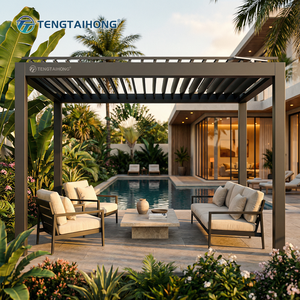 Structure <span class=keywords><strong>de</strong></span> gazebo en aluminium robuste, imperméable, anti-moustiques et résistante aux intempéries pour projets commerciaux en gros - Product Image 2