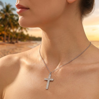 Collar con Cruz Chapado en Oro, Resistente al Agua, de Acero Inoxidable, Sin Deslustre, Éxito de Ventas en Tiktok, de Fanhua Jewelry