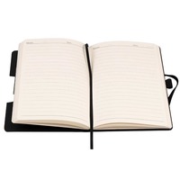Support de téléphone multifonction 2 en 1 A5 en PU, carnet en bambou écologique pliable en lin