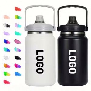 Nouvelle Bouteille Isotherme en Acier Inoxydable Grande Capacité 128 oz (3,8 L) avec Poignée et Paille pour Camping et Voyage - Modèle 2026 - Product Image 1