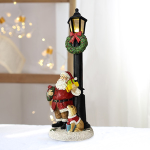 <span class=keywords><strong>Farola</strong></span> <span class=keywords><strong>de</strong></span> <span class=keywords><strong>Navidad</strong></span> <span class=keywords><strong>de</strong></span> Resina con Diseño <span class=keywords><strong>de</strong></span> Santa Claus, con Brillantina y Luces LED - Product Image 6