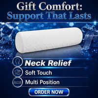 Oreiller cervical en mousse à mémoire de forme, oreiller de soutien, oreiller rond pour le cou, soutien pour dormir, oreiller de soutien pour lit