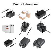 Adaptador de Corriente CA/CC de 3 Pines Fijos para Reino Unido, Color Negro, Personalizado, Cargador de Pared de 36 W, Cable de CC Cableado para Cámaras de Seguridad y Dispositivos Inteligentes para el Hogar