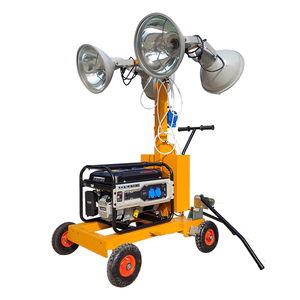 Torre de Iluminación Móvil de 5m para Trabajo en Exteriores, con Elevación Manual y Empuje Manual, Baliza de Iluminación Portátil en Forma de Globo de 5m - Product Image 1