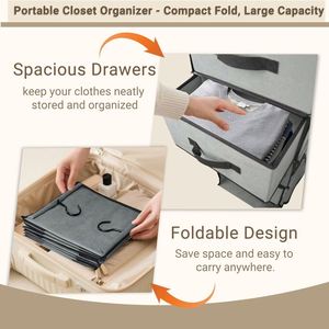 6-layer Non Woven Saving Foldable Drawers Collapsible Shelves Hanging Closet Organizer for Wardrobe Sweater Cloth Handbag Floor - Product Image 2