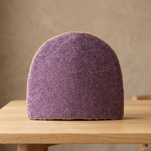 Bonnet en laine violette, couleur unie, tricoté à la main, unisexe, pour adulte, décontracté, chaud pour l'hiver, 56-58CM - Product Image 1
