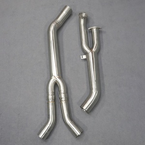 Tuyau intermédiaire droit simple de 3,5'' pour M2/M3 G87 S58B30A en acier inoxydable 304 haute performance, finition brossée, épaisseur 1,5 mm - Product Image 3