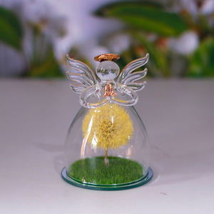 Venta al por mayor de adornos de mesa para el hogar con cúpula de cristal de diente de león preservado hecho a mano, recuerdos de boda, flor eterna real seca - Product Image 5