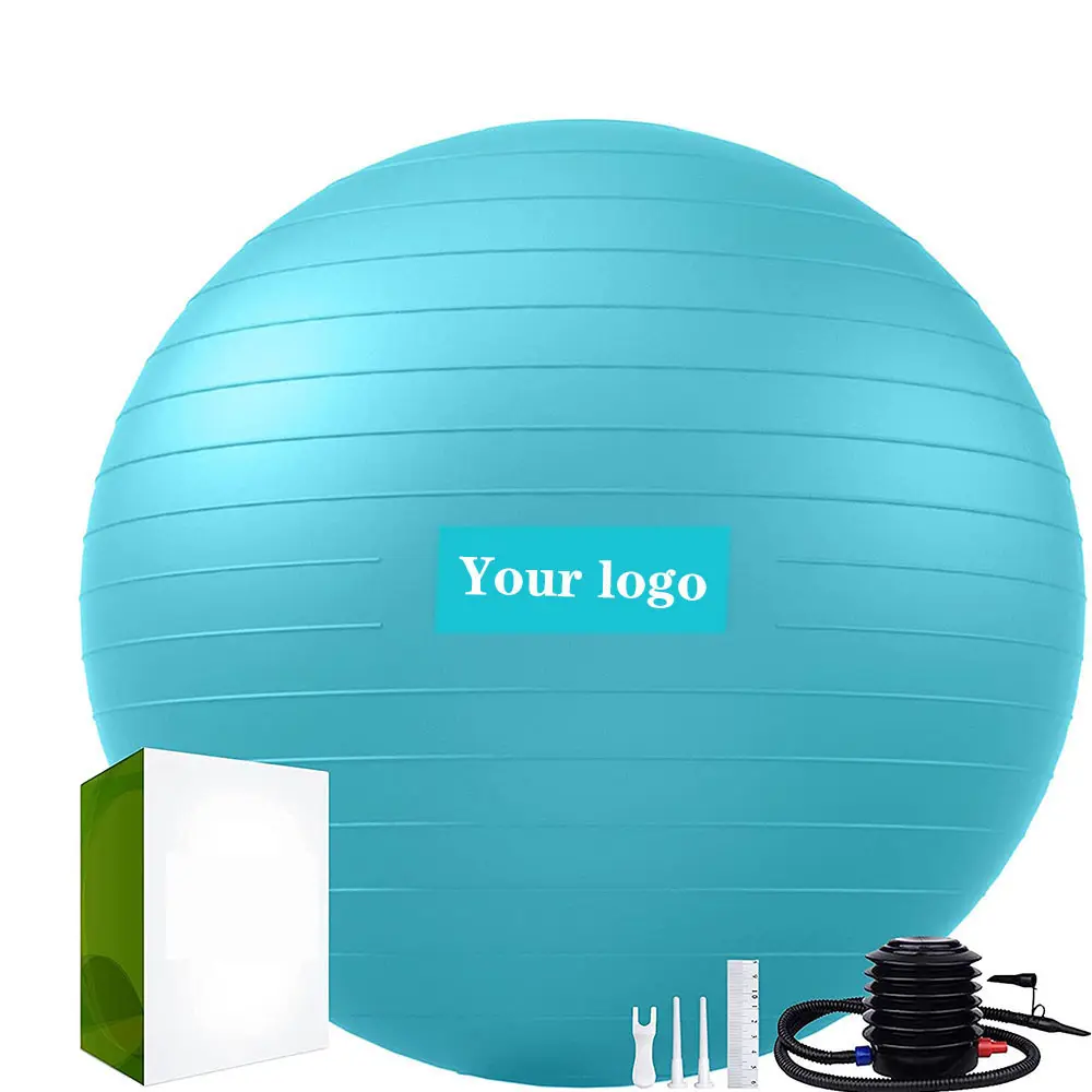 Free Sample yoga ball 100 cm best sale blue large ab workouts stretches therapy yoga ball exercise ball with yoga mat