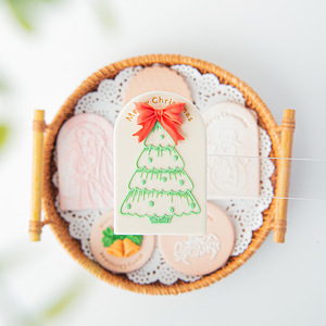 Safran Mots Acrylique Fondant Embosser Joyeux Anniversaire Joyeux Noël Saint Valentin Cookie Outils Gaufrage Moule Timbres Biscuits - Product Image 4