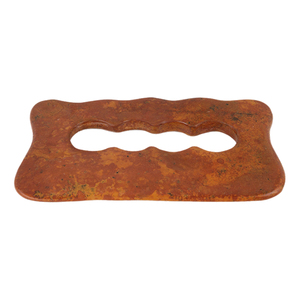 Masajeador corporal de piedra Bian roja, tabla de raspado Manual Gua Sha, herramienta de drenaje linfático y dragado de meridianos - Product Image 1
