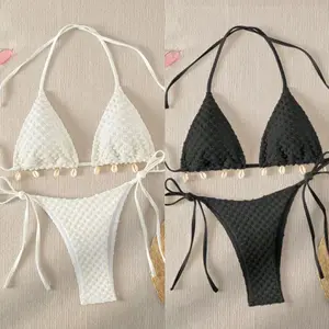 QuitesS 2024 New Bikini Spezialstoff Zweiteiliger badeanzug Sets Split Strandbekleidung bescheiden sexy Mode Fitness Bademode