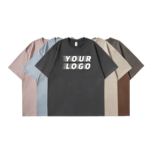 Ujoy Gift Wholesale High Quality 240 GSM Solid Knitted Loose Fit Custom for Casual Sport Oversized Drop-shoulder Men's <strong>T-shirt</strong> - Product Image 1