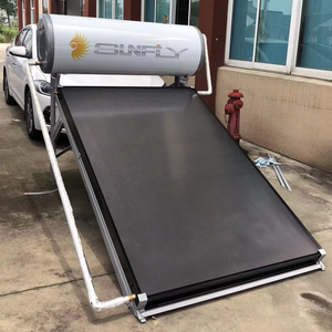 <span class=keywords><strong>Chauffe</strong></span>-<span class=keywords><strong>eau</strong></span> <span class=keywords><strong>solaire</strong></span> <span class=keywords><strong>monobloc</strong></span> à usage familial de 200L avec réservoir à enveloppe en émail, collecteurs de plaques plates et support en métal galvanisé - Product Image 2