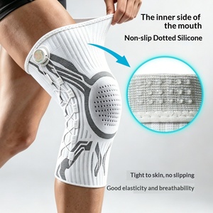 Rodillera deportiva transpirable con ajuste de perilla para hombre, protector para correr y baloncesto con soporte para <span class=keywords><strong>menisco</strong></span> y asistencia de resorte - Product Image 3