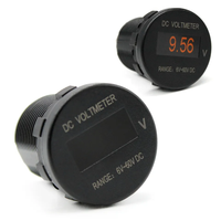 Voltmètre numérique double pour voiture, mini OLED, double alimentation DC 8V~60V, étanche IP66