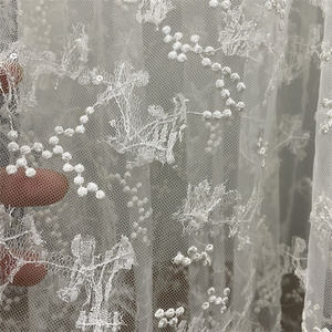 Exquisitas telas de lentejuelas bordadas de <span class=keywords><strong>tul</strong></span> blanco y lentejuelas transparentes de 3mm para ropa - Product Image 5