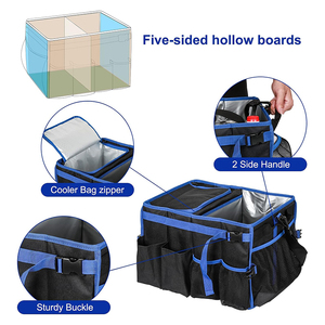 Carrito de parrilla grande con bolsa de refrigeración, bolsa de accesorios para barbacoa, cesta de Picnic con toallero de papel y bolsillo para condimentos - Product Image 5