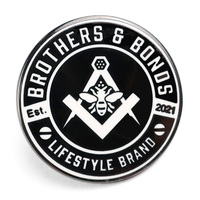 Vente en gros de cadeaux, emblèmes d'autocollants pour voiture, broche maçonnique, insignes métalliques personnalisés en émail, broche maçonnique