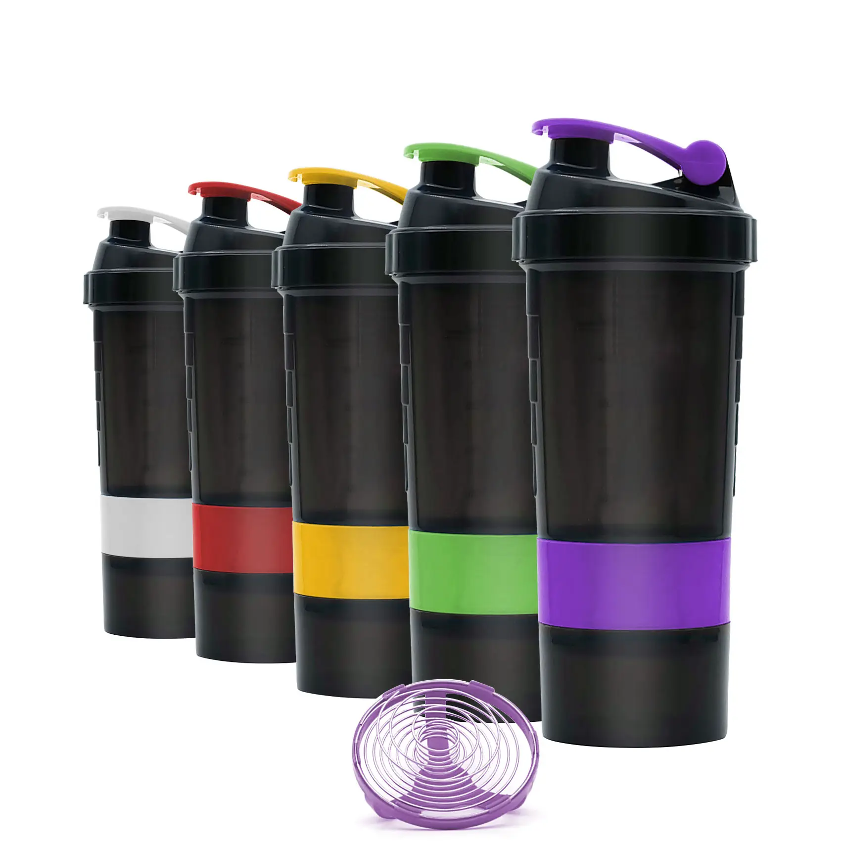 Doyoung Gratis Monster Groothandel 500Ml Bpa Gratis Plastic Gym Sport Proteïne Shaker Fles Met Pil Organizer En Opbergvak