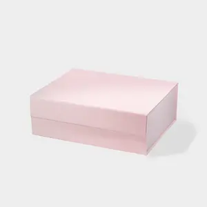 Penjualan laris 2024 kemasan kotak hadiah merah muda kustom mewah magnetis putih, kotak hadiah magnetis hitam bayi untuk bisnis kecil 100 buah
