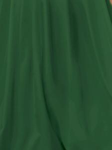 Robe de demoiselle d'honneur en mousseline unie à col en V et manches longues avec empiècements en dentelle, prête à porter pour femme - Product Image 5