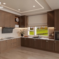 Meubles de cuisine Aige de style américain et européen, armoires de cuisine sur mesure en bois massif de style français avec portes et panneaux