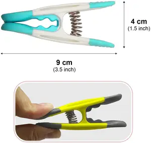 Grande <span class=keywords><strong>pince</strong></span> à couette en plastique, grands pinces à vêtements, grandes pinces à <span class=keywords><strong>serviettes</strong></span> <span class=keywords><strong>de</strong></span> <span class=keywords><strong>plage</strong></span>, pinces à vêtements suspendues - Product Image 1