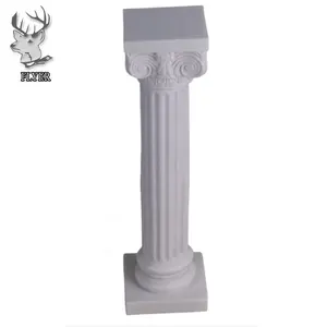 Pilier de colonne romaine européenne de vente chaude pilier de sculpture sur pierre de colonne de marbre blanc pour la décoration