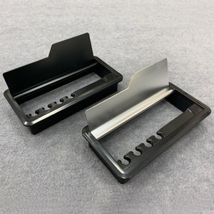 Boîte de gestion de câbles de bureau multifonctionnelle en alliage d'aluminium brossé, rectangulaire, avec couvercle rabattable, accessoires de câblage pour ordinateur de bureau - Product Image 2