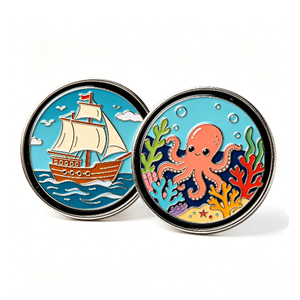 Ornement de pièce de monnaie personnalisé en alliage de zinc, plaqué émail, broche souvenir ronde pour cadeau et décoration de voyage - Product Image 4
