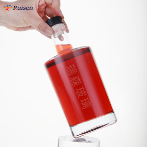 Bouteille de vin au design unique et de forme irrégulière, contenants pour <span class=keywords><strong>alcool</strong></span>, spiritueux, tequila, emballage en verre transparent - Product Image 5