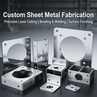 Pièces de fabrication sur mesure en acier inoxydable, en alliage d'aluminium, fabriquées par découpe laser, pliage de tôle et soudage CNC automatique