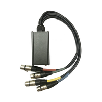 Cat5e Ethercon vers 4 Xlr femelle Convertir Con Snake 0.5mtr 4 canaux xlr femelle câble snake box 4 canaux XLR Drop Snake