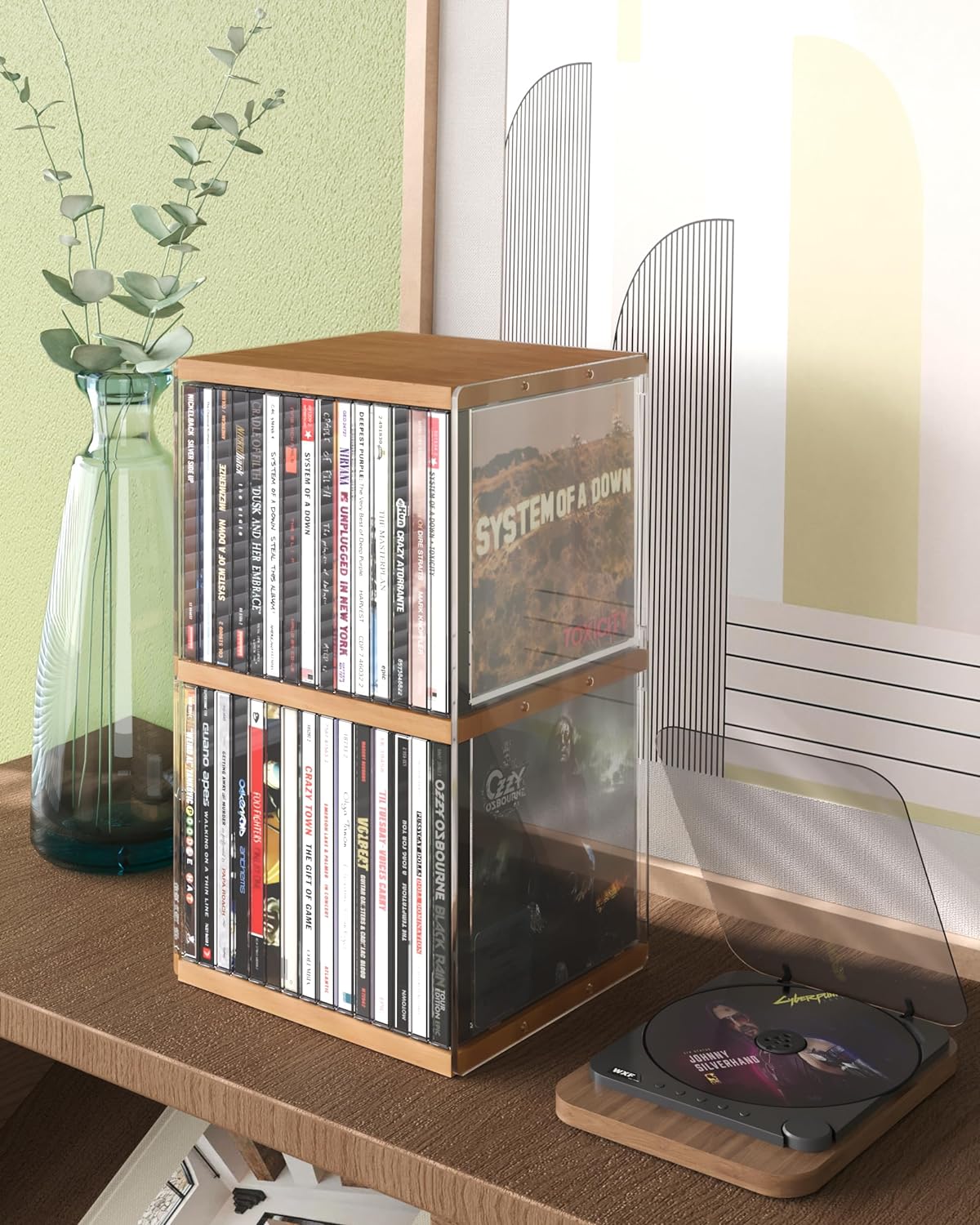 Antique CD Racks - Elegant Storage for Vinyl Records
