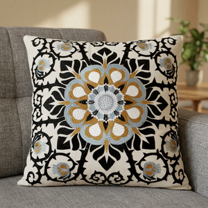 Funda de cojín cuadrada con patrón Floral bordado para muebles del hogar, decoración de hoteles y hospitales - Product Image 2