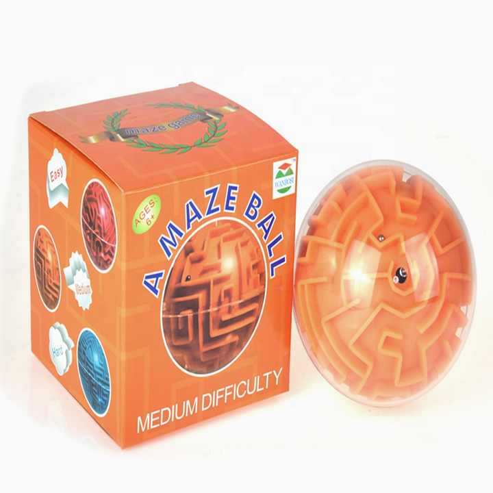 Boule Labyrinthe 3D - Puzzle Rotatif 10.2 Cm - Jouet éducatif Pour Améliorer Concentration Et Motricité