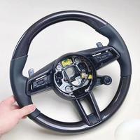 Volant en fibre de carbone pour Porsche 911 Cayenne Boxster Macan Panamera, accessoire pour voitures modifiées