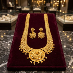 Wholesale 14K 18K 24K Gold Plated Long Necklaces, Indian Wedding Jewelry sets, Traditional <b>Bridal</b> jewelry Set, Fashion Jewelry. - Product Image 5