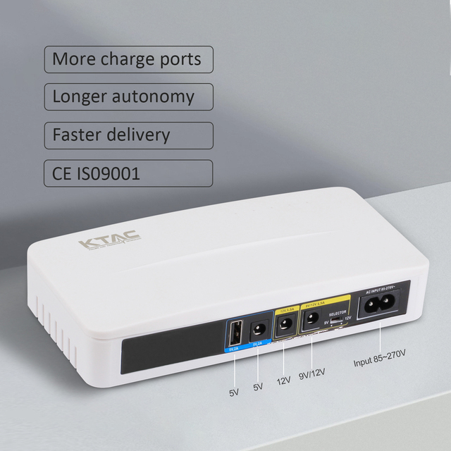 12V 5V 9V DC UPS 10000mah for WIFI Router Modem Online UPS Mini UPS