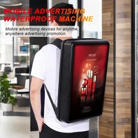 Layar Iklan Digital Android Tahan Air 21,5 Inci untuk Ransel, Billboard Bergerak untuk Iklan Mobile