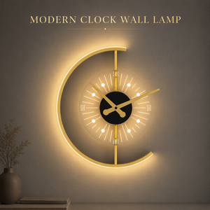 Horloge murale géométrique circulaire minimaliste contemporaine élégante, sans fil, silencieuse, rechargeable - Product Image 5