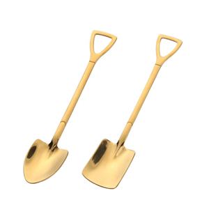 Cuillère à thé en acier inoxydable pour pastèque, droite, logo personnalisé, prix d'usine, cuillère à thé et café, en forme de <span class=keywords><strong>pelle</strong></span>, cuillère à dessert de fête - Product Image 1