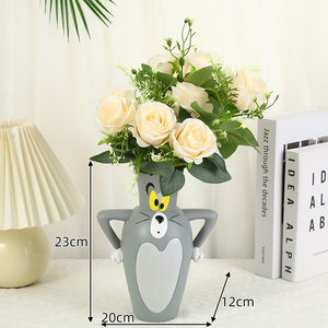 แจกันเรซิ่นรูปแมวและหนูการ์ตูน ของตกแต่งบ้าน งานฝีมือ ของประดับตกแต่งเล็กๆ สำหรับงานปาร์ตี้ - Product Image 4