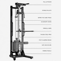 Machine Smith multifonctionnelle pour la maison, équipement de fitness, ensembles de sport, rack à squats avec pile de poids