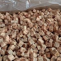 Friandises en gros pour chats et chiens : Cubes de saumon lyophilisés 100% naturels, riches en protéines, pour la peau et le pelage, sans céréales, sans additifs, OEM, marque privée