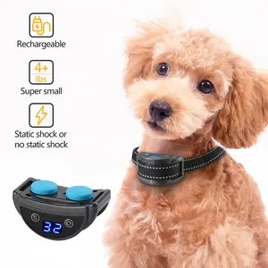 ペット用品は犬の吠え声を止めますペットのための充電式防水インテリジェント自動樹皮防止犬トレーニングコントロールカラー