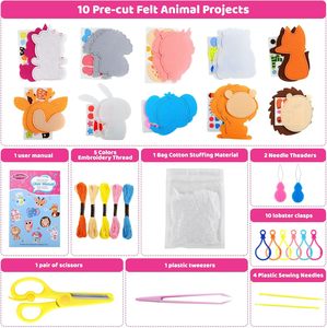 Kit Artigianali Natalizi per Bambini, Set di Cucito con Animali in Peluche Personalizzati, Decorazioni Natalizie del Produttore - Product Image 3