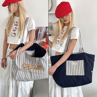 Bolsos de Lona con Cierre, Gran Capacidad, para Chicas, Ecológicos, Resistentes al Agua, Portátiles, para Viajes al Aire Libre, Oferta de Verano